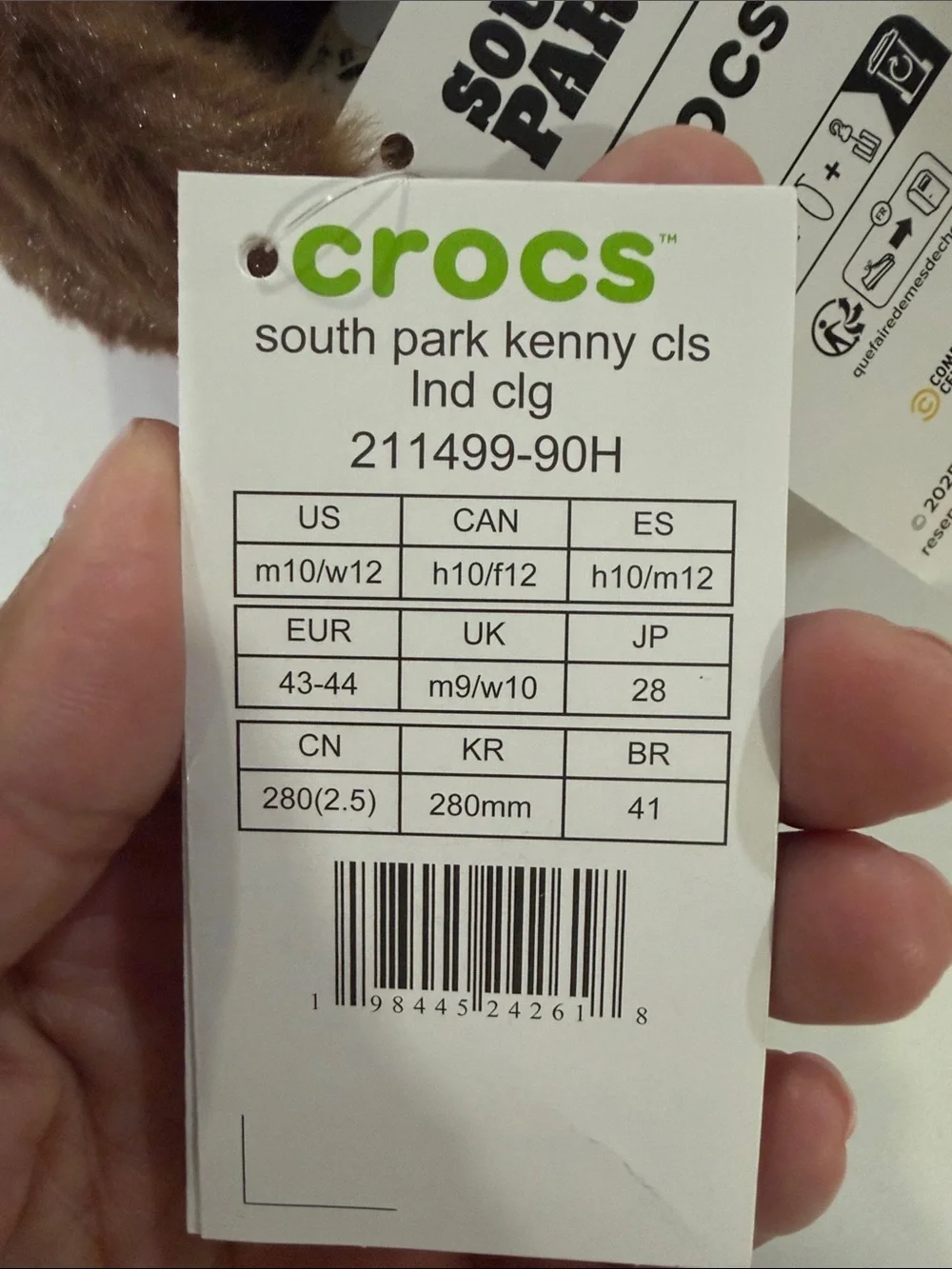 CROCS South Park KENNY  10 men 12 women